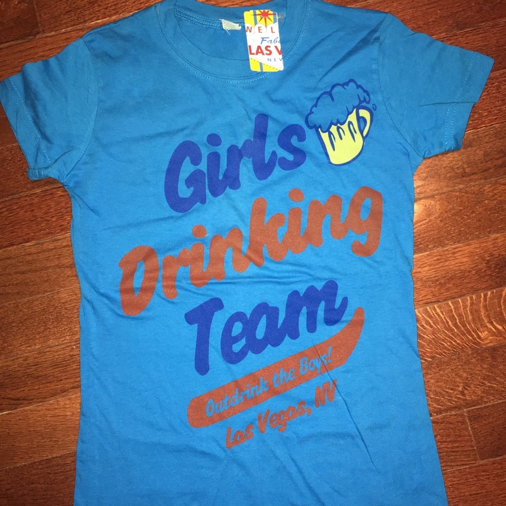 NWT, graphic T-shirt, Girls Drinking Team